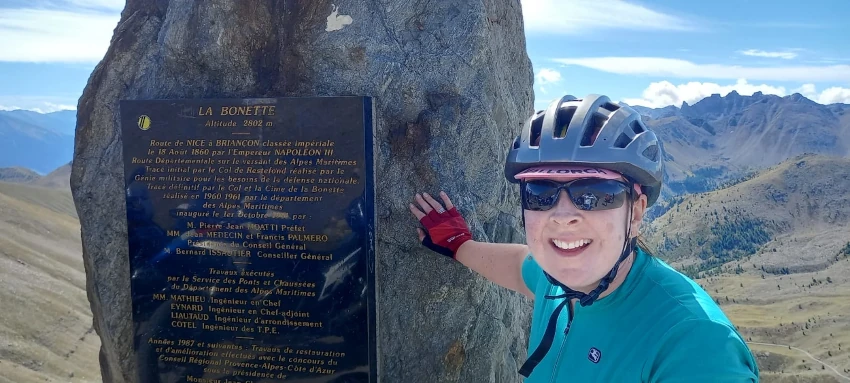 SportActive guest at the summit of Bonette