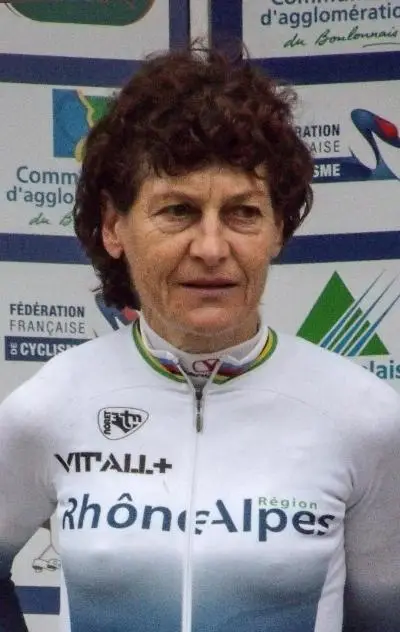 Jeannie Longo, standing on the podium following the 2011 French Road Championship - Five Inspirational and Influential Women Cyclists Past and Present - SportActive