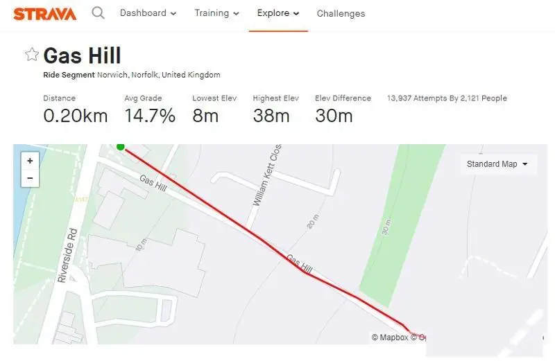 strava map screenshot segment