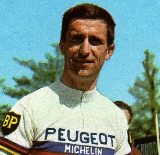 British Rider Tom Simpson in Peugeot Kit - SportActive Cycling Holidays and Camps 